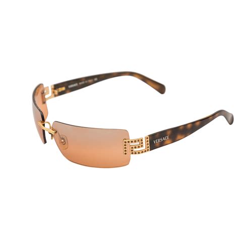 versace rimless sunglasses men|Versace rimless glasses for women.